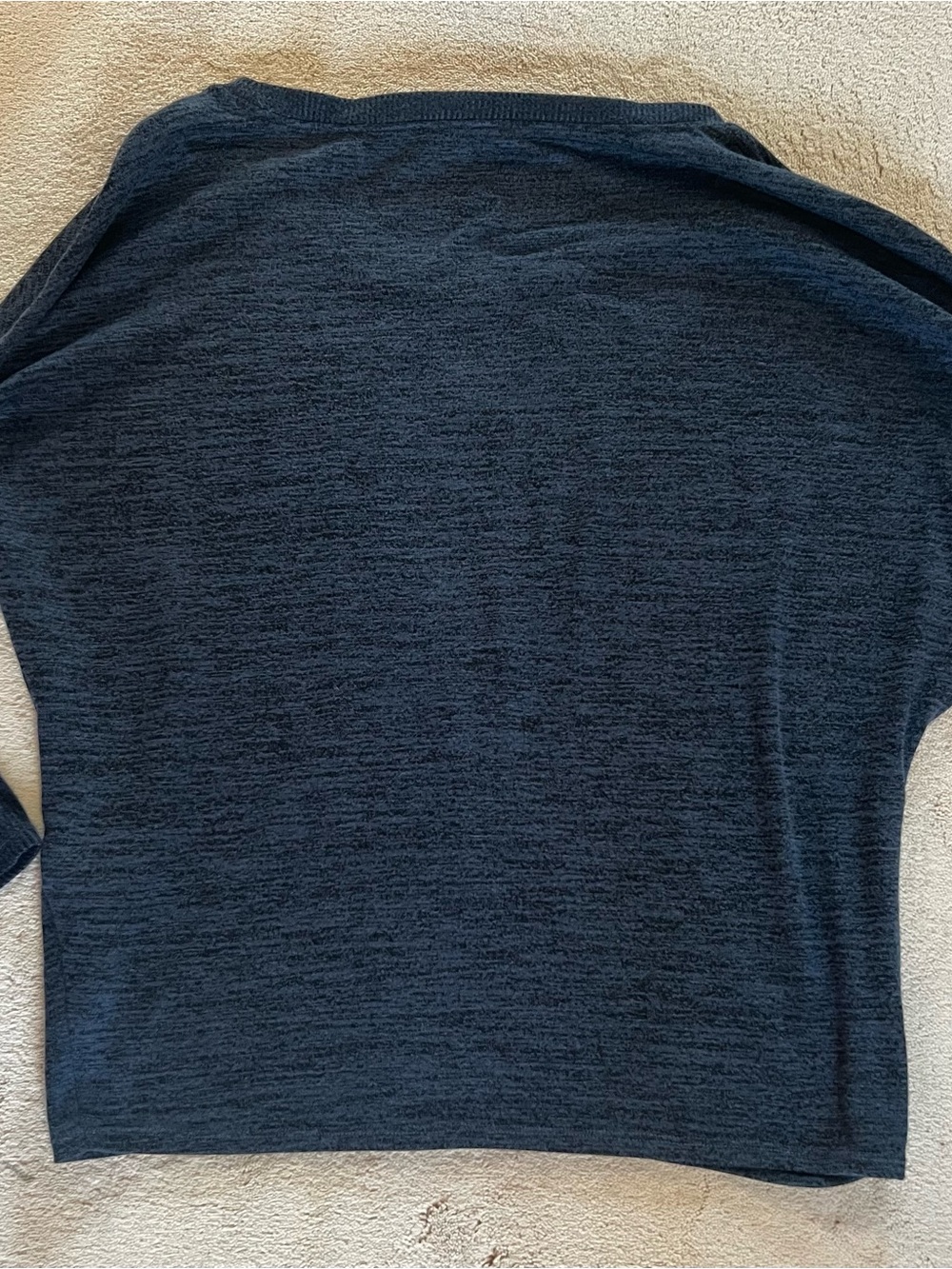 White House Black Market Navy Blue Black Heather Crewneck Pullover Sweater-M - Picture 7 of 10